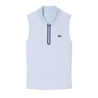 Polo Lacoste Azul Claro Mulher Sem Mangas Ultra Seca