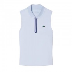 Polo Lacoste Azul Claro Mulher Sem Mangas Ultra Seca