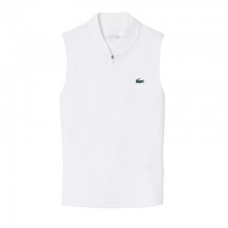 Polo Lacoste Branco Branco Seco Ultra Seco sem mangas