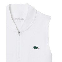 Polo Lacoste Branco Branco Seco Ultra Seco sem mangas
