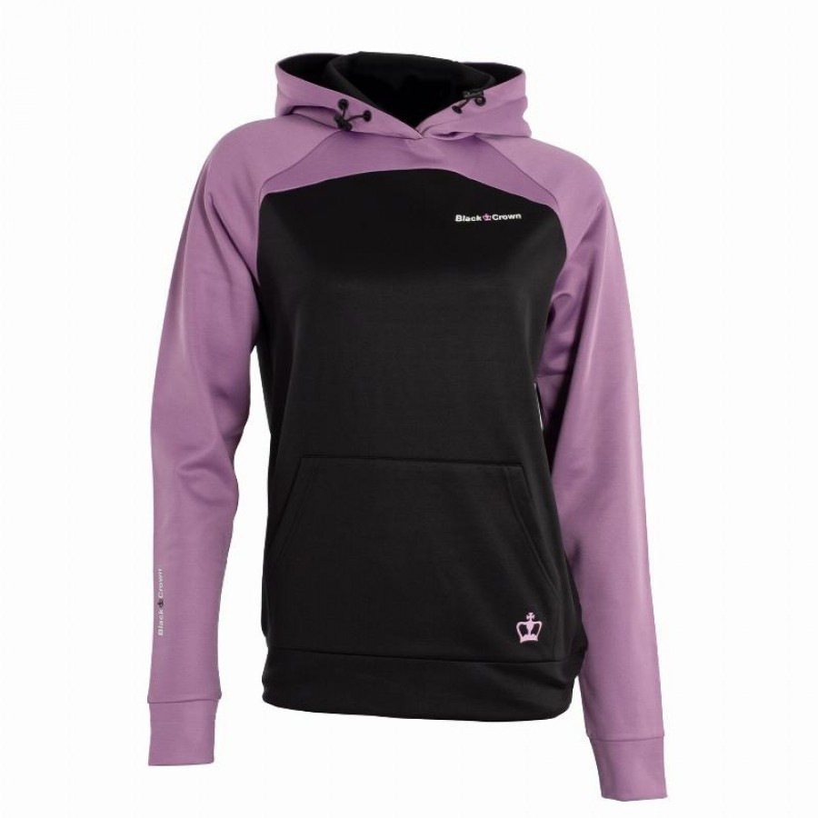 Sudadera Black Crown Merida Rosa Negro Mujer