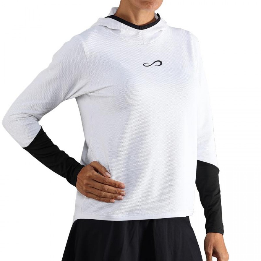 Sweat-shirt Endless Breath Line Blanc Noir