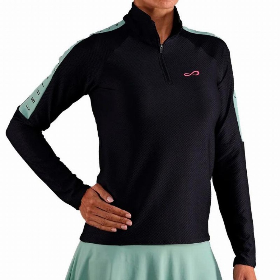 Sudadera Kirsch sans fin Iconic II Negro Verde Forest