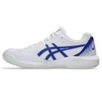 Baskets de Padel Asics Gel Dedicate 8 Blanc Bleu Cobalt  Offre - Pas cher
