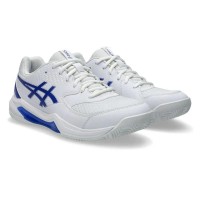 Baskets de Padel Asics Gel Dedicate 8 Blanc Bleu Cobalt  Offre - Pas cher