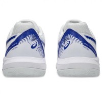 Baskets de Padel Asics Gel Dedicate 8 Blanc Bleu Cobalt  Offre - Pas cher