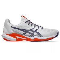 Asics Solution Speed FF 3 Clay White Gray Orange Sneakers  Offer + Cheap