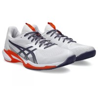 Asics Solution Speed FF 3 Clay White Gray Orange Sneakers  Offer + Cheap