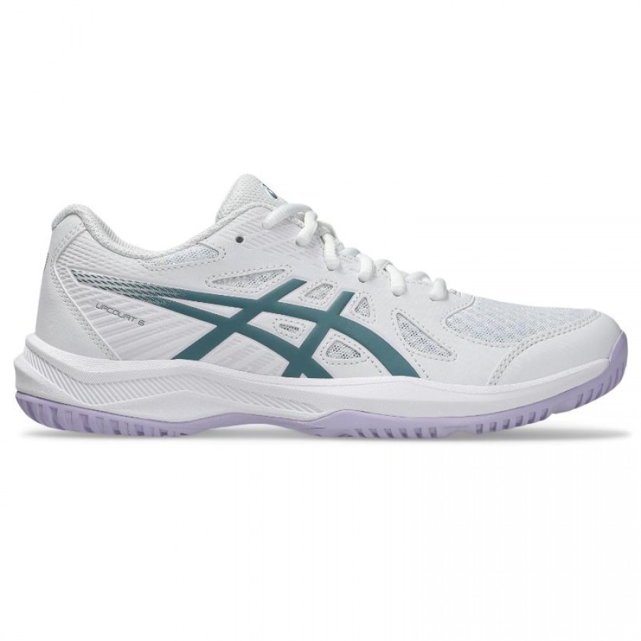 Zapatillas Asics Upcourt 6 Blanco Verde Mujer