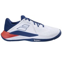 Babolat Propulse Fury 3 White Blue Red Sneakers  Offer + Cheap