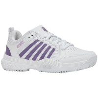 Zapatillas Kswiss Court Express 2 Clay Blanco Lavanda Mujer